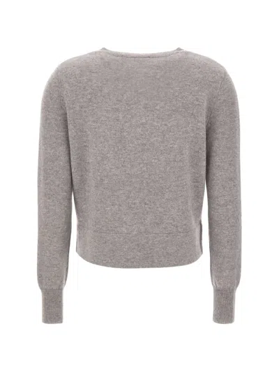 Kaos Button-up Wool Cardigan In Grey