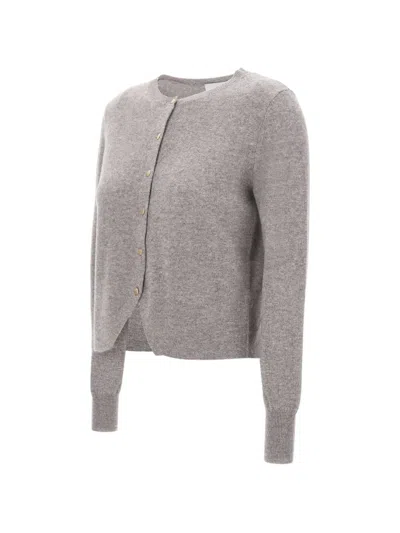 Kaos Button-up Wool Cardigan In Grey