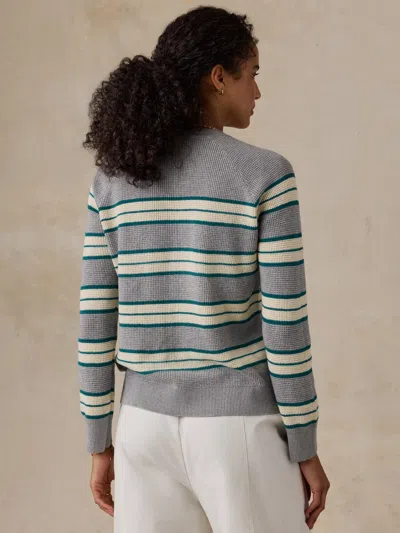 Faherty Throwback Crew Sweater In Gray