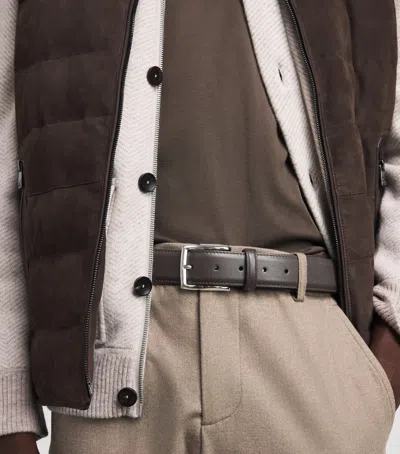 Corneliani Leather Belt In Brown
