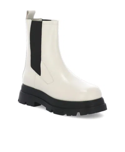 Ash Elasticated Ankle Boots In White