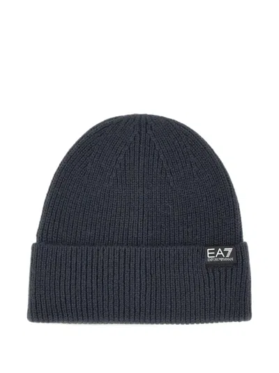 RIBBED-KNIT BEANIE HAT