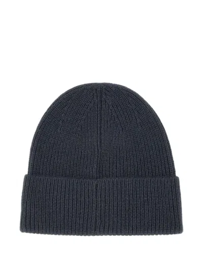 RIBBED-KNIT BEANIE HAT