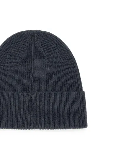 RIBBED-KNIT BEANIE HAT