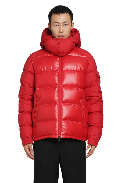 Moncler Maya Jacket Quilted Nylon Down Jacket In Red