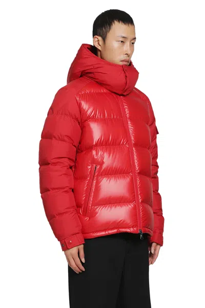 Moncler Maya Jacket Quilted Nylon Down Jacket In Red