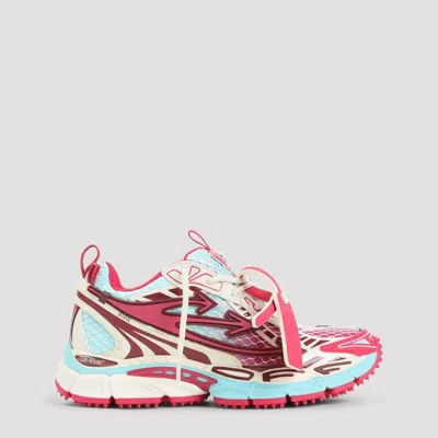Off-white Multicolor Polyester Athletic Sneakers In Pink & Purple