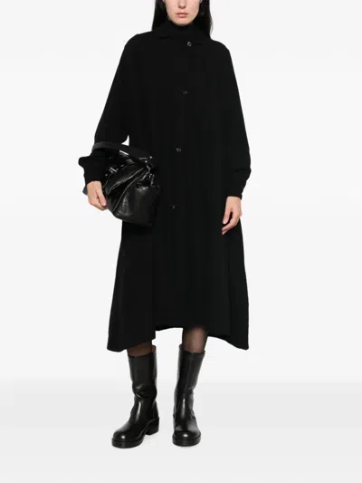Ricorrrobe Button-up Oversized Coat In Black