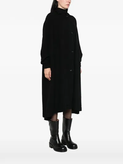 Ricorrrobe Button-up Oversized Coat In Black