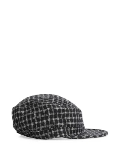Undercover Check-pattern Wool Cap In Multi