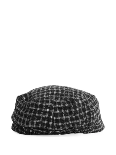 Undercover Check-pattern Wool Cap In Multi
