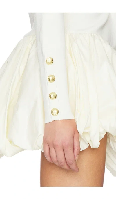 Aje Elodi Bubble-hem Mini Dress In White