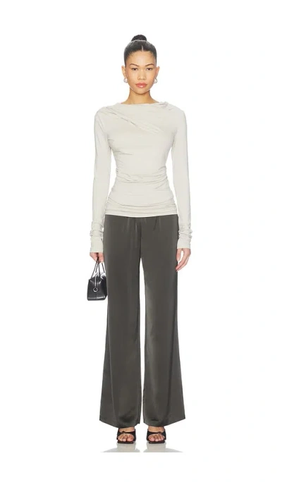 Entire Studios Drape Top In Gray