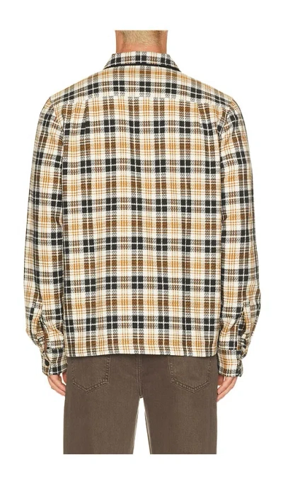 Fred Perry Textured Check Overshirt In Multi