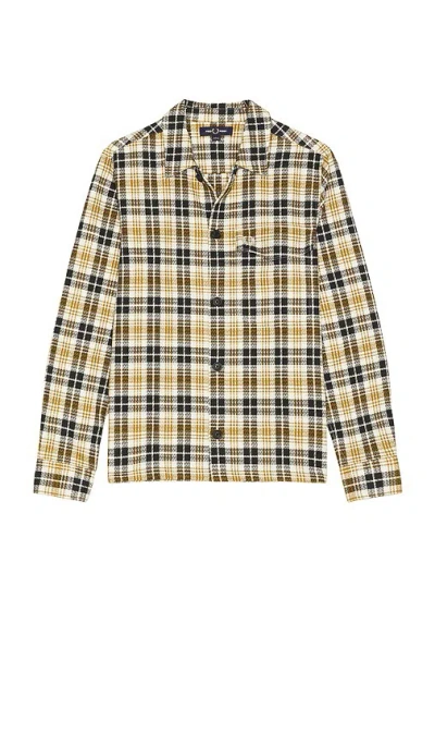Fred Perry Textured Check Overshirt In Multi