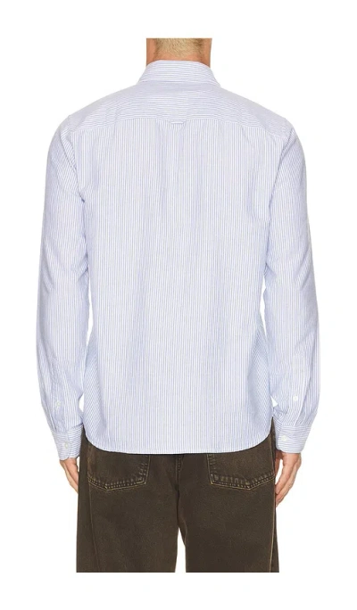 Edmmond Studios Duck Stripe-pattern Shirt In Blue
