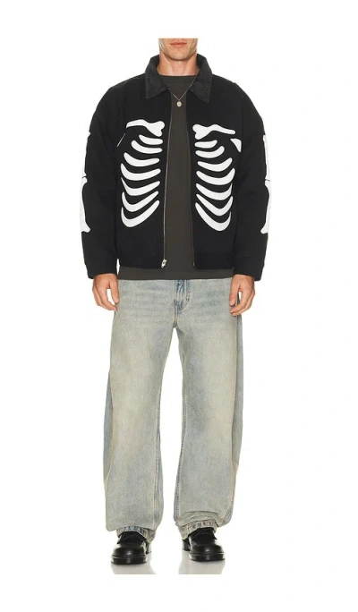 Ryoko Rain Bones Work Jacket In Black