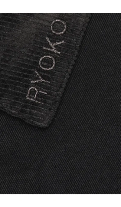 Ryoko Rain Bones Work Jacket In Black