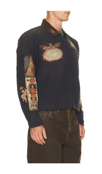 Samuel Zelig Folk Work Jacket In Multi