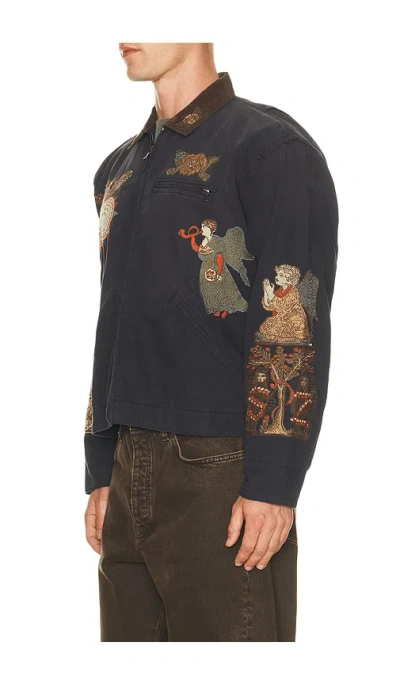 Samuel Zelig Folk Work Jacket In Multi
