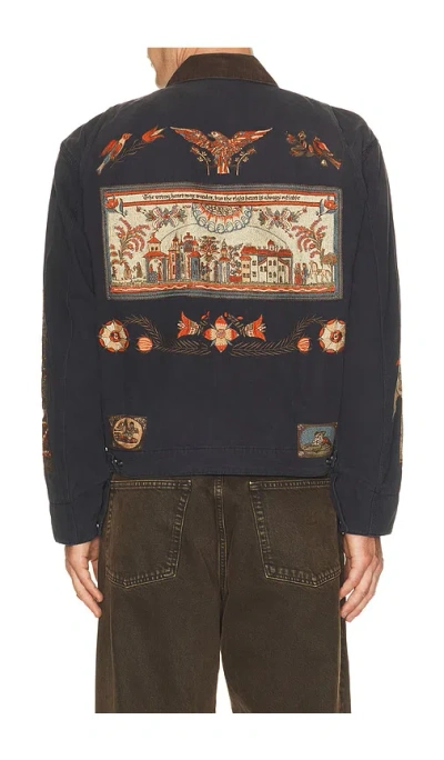 Samuel Zelig Folk Work Jacket In Multi