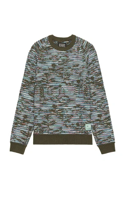 Scotch & Soda Jacquard Relaxed Fit Pullover In Multi