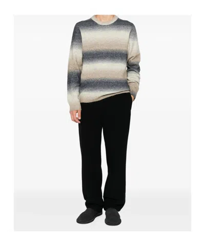 Samsoe & Samsoe Gradient-effect Striped Sweater In Gray