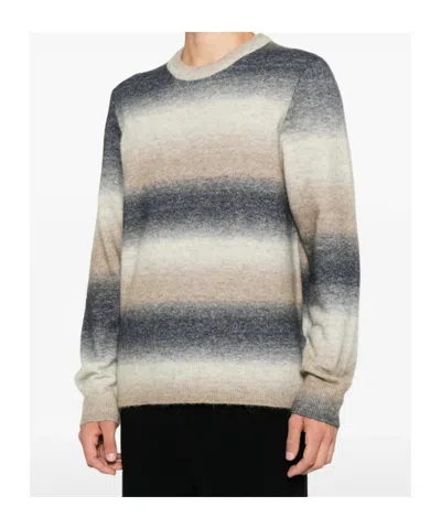 Samsoe & Samsoe Gradient-effect Striped Sweater In Gray