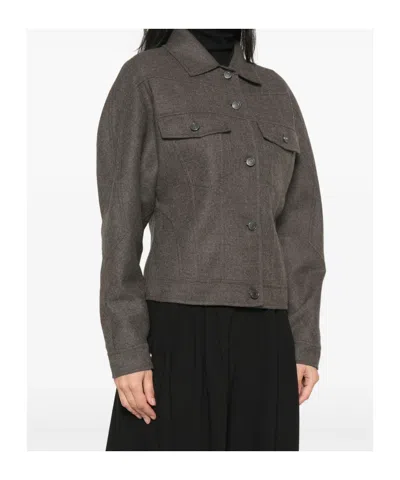 Max Mara Button-up Single Breasted Jacket In Black