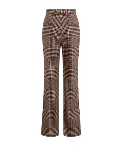 Giuseppe Di Morabito Houndstooth-pattern Stud-embellished Trousers In Brown