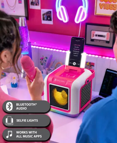 Singing Machine My Cube Studio Bluetooth Karaoke Pink In Pink