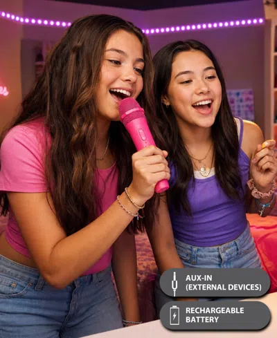 Singing Machine My Cube Studio Bluetooth Karaoke Pink In Pink