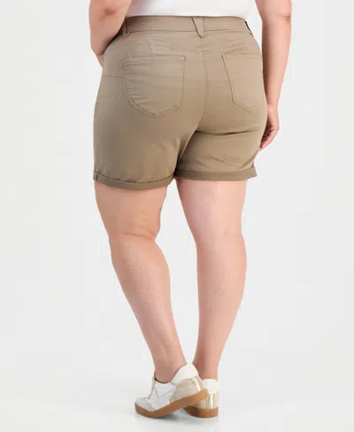Democracy Trendy Plus Size Absolution Mid-rise Shorts In Multi