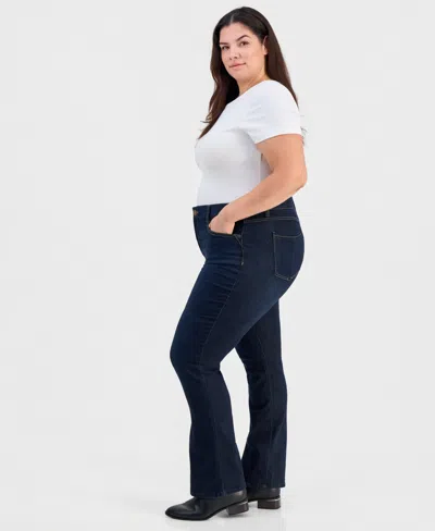 Democracy Trendy Plus Size Absolution Itty Bitty Bootcut Jeans In Blue