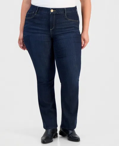Democracy Trendy Plus Size Absolution Itty Bitty Bootcut Jeans In Blue