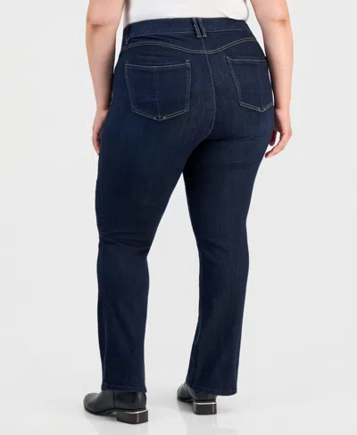 Democracy Trendy Plus Size Absolution Itty Bitty Bootcut Jeans In Blue