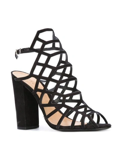 Shop Schutz Block Heel Caged Sandals