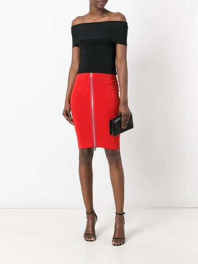 Shop Givenchy Zip Fitted Skirt