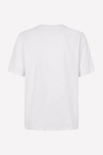 Samsoe & Samsoe Samsoe Samsoe Embroidered Logo T-shirt In White