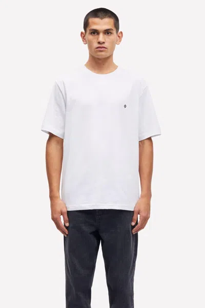 Samsoe & Samsoe Samsoe Samsoe Embroidered Logo T-shirt In White