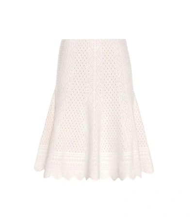 Shop Alexander Mcqueen Jacquard-knit Skirt