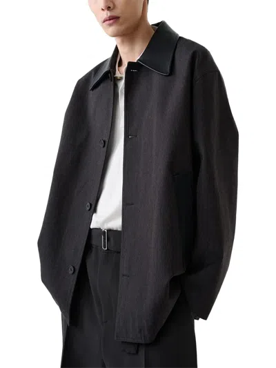 Studio Nicholson Long Sleeve Jacket In Brown