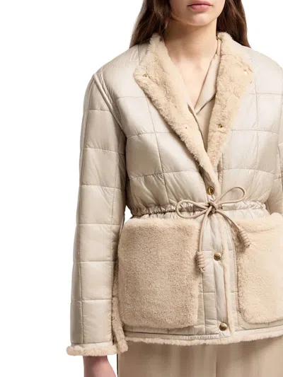 Moncler Tipule Down Jacket In Beige