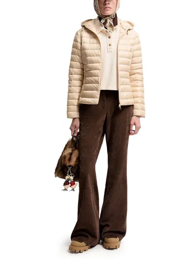 Moncler Down Jacket In Beige