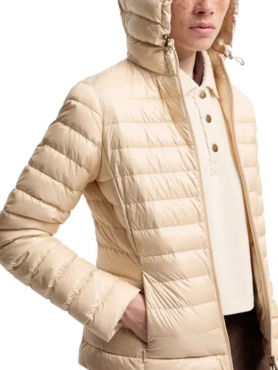 Moncler Down Jacket In Beige