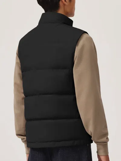 Canada Goose Charcoal Polyester Blend Freestyle Sleeveless Down Jacket In Black