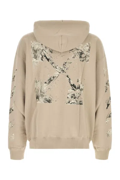 Off-white String Sweatshirt In Brown