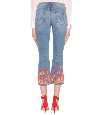 Shop Mother The Insider Crop Fray Jeans In Blue