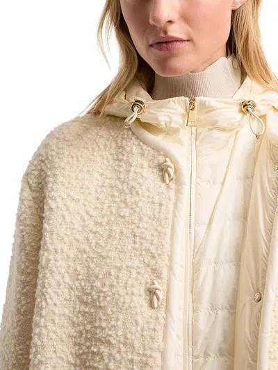 Moncler Down Jacket In Beige