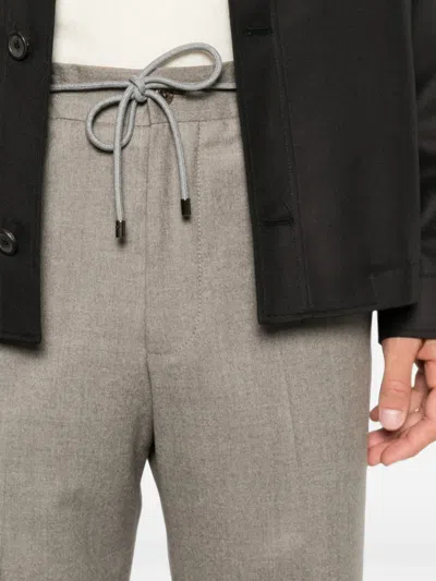 Corneliani Drawstring Tailored Trousers In Gray